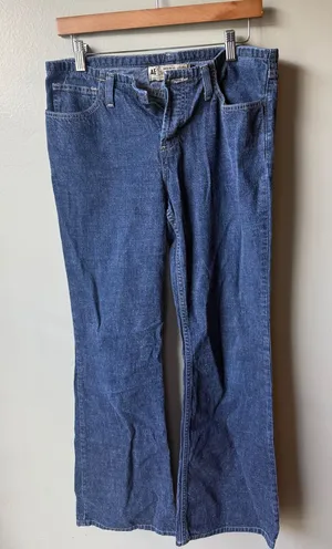 Vintage American Eagle Y2K Flare Jeans Women’s 8 Dark Wash thumbnail 1