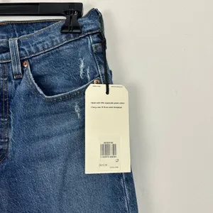 Levi's Premium 501 Original Cropped Womens Jeans High Rise Blue W 26 L 26 NWT thumbnail 6