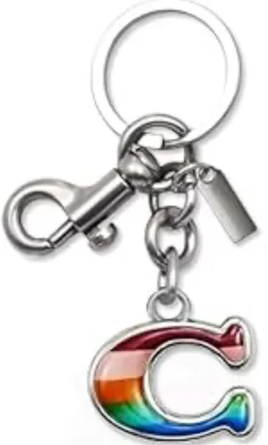 Rainbow 'C' Keychain Charm thumbnail 1