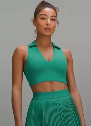 lululemon athletica Green Sleeveless Collared Sports Bra thumbnail 4