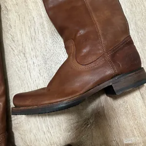Frye | Women's Melissa Over The Knee Brown Cognac Riding Leather Boots, 7B thumbnail 5