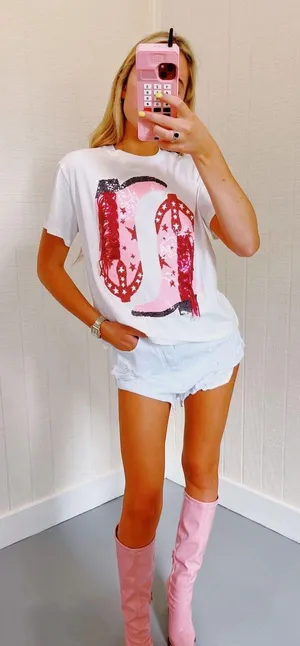 Pink Boot Tee thumbnail 1