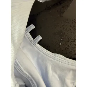 Lululemon Ebb to Street Tank Top Light‎ Blue Ribbed Cropped Camisole Size 2 flaw thumbnail 4