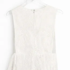 ONE33 Social White Lace Ruffle Midi Dress Size 4 High-Low‎ Formal Bridal Party thumbnail 6