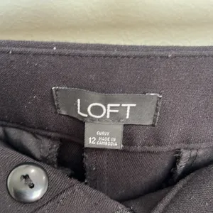 LOFT Black Trousers Sleek Structured Design thumbnail 2