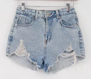 Primark Shorts Womens 4 Denim Co. Light Wash Distressed Raw Hem Excellent thumbnail 1