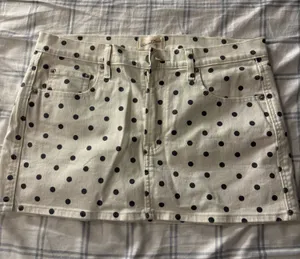 Universal Threads Polka Dot Denim Mini Skirt – Size 10 thumbnail 1