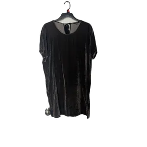Madewell Velvet Bow Back Tee Dress Short Sleeve Silvery Gray Silk Blend Medium thumbnail 3