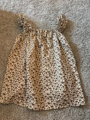 SheIn Floral Brown and Cream Tank thumbnail 1