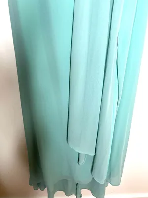 Lulu’s Splendid Aura Sage Green Chiffon Pleated Strapless Maxi Dress Size L thumbnail 6