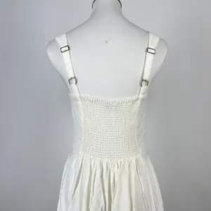 NWOT Farm Rio Stretch Linen Blend Cami Maxi Dress Size XS Classic Off White thumbnail 9
