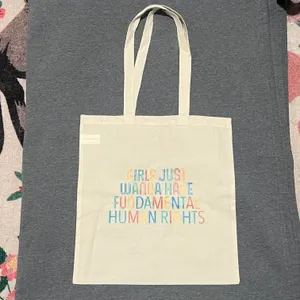 NEW Girls Just Wanna Have Fundamental Human Rights Tote Bag thumbnail 2