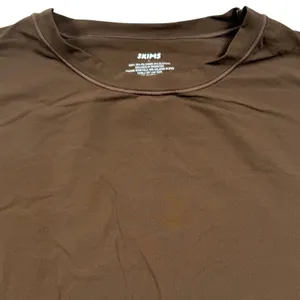 Skims Fits Everybody Long Sleeve T Shirt Womens Large Brown Cocoa Slim Crewneck thumbnail 2