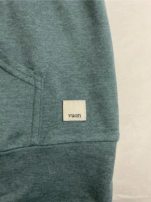 Vuori NWOT Halo Performance Hoodie Heather Blue Green Full-Zip sweatshirt XS thumbnail 10