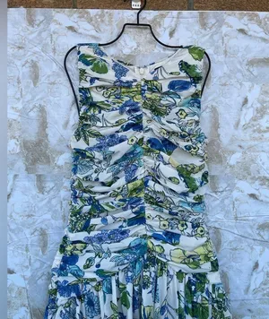 Abercrombie & Fitch High Neck Ruched Tiered Maxi Dress size XS thumbnail 3