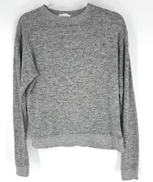 Double Zero Cozy Gray Knit Sweater Size‎ Large thumbnail 1