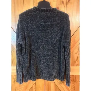 Seven7 Women’s Charcoal Chenille Knit Pullover Sweater Size Medium (5874) thumbnail 5