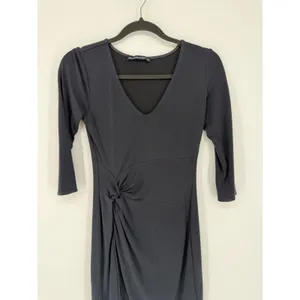 Abercrombie & Fitch Dress Mini Knot XS Black V-Neck Bodycon Chic thumbnail 4