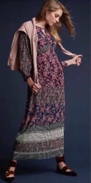 Cabi 3675 Festive Maxi Dress Size M thumbnail 1