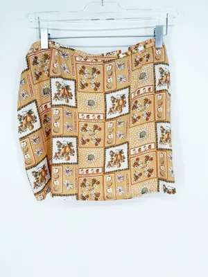 Motel Rocks Stamp‎ Mini Wrap Skirt Women's M Orange Y2K thumbnail 3