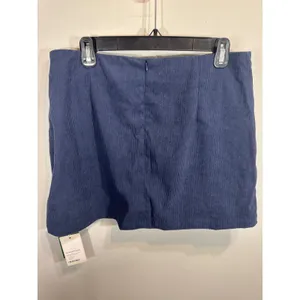 Halara Corduroy Mini Skirt Blue AuraCord Cloud Fabric Women's‎ Large NWT thumbnail 4