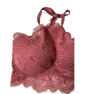 Victorias Secret Pink Women Size Small Bralette Push Up Bra Rose Pink 10A-744P thumbnail 8