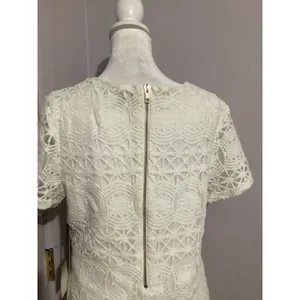 Lulu’s Love You For Eternity Off White Floral Lace Shift Short Sleeve Mini Dress thumbnail 9