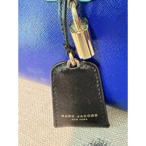Marc Jacobs Little Big Shot Leather Tote Teal Blue Playboy Strap Satchel NWOT thumbnail 10