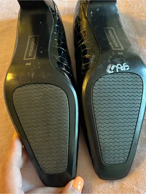 Nordstrom black patent leather pumps with crocodile embossing size 8M thumbnail 10