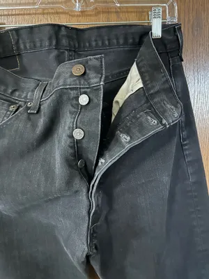 Mens straight leg Levi Strauss 501 button fly 36x32 thumbnail 2