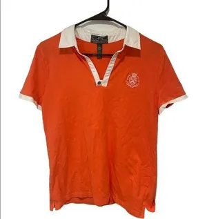Lauren active Ralph Lauren vintage Orange polo size large thumbnail 1