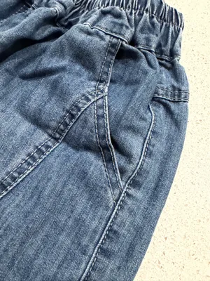 Handmade Embroidered Floral Denim Pants XS/S thumbnail 3