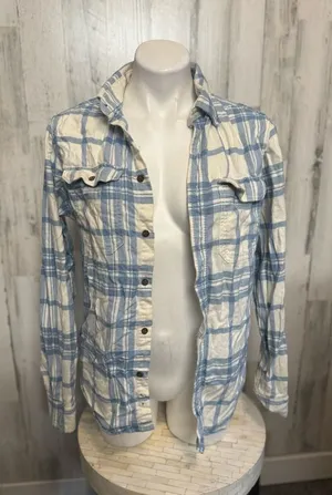 George blue flannel Blue thumbnail 1