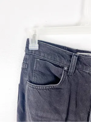 FREE PEOPLE We The Free Black Crossroads Boyfriend Barrel Jeans Size 27 Slouchy thumbnail 12