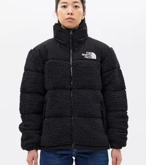The North Face Nuptse Puffer Jacket In Black thumbnail 1