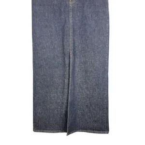 GAP Jeans Stretch Denim Maxi Skirt Size 6 Dark Wash Long Modest Y2K Style Slit thumbnail 5