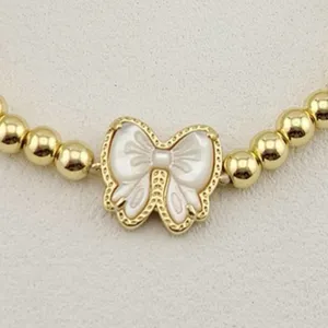 Kendra Scott Haley Bow Gold Stretch Bracelet thumbnail 3