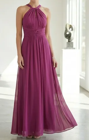 Azazie Twist Elegant Bridesmaid Maxi Dress thumbnail 1