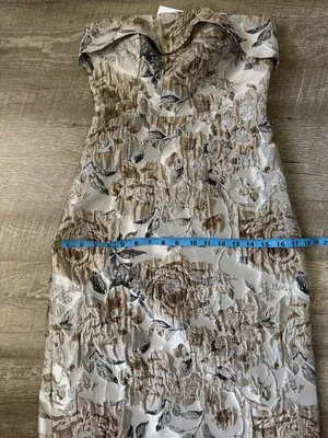 NWT Sofie The Label Strapless Floral Jacquard Sheath Dress Size XS thumbnail 5