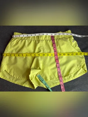 Asics Neon Yellow Women's Athletic Running Shorts Size M thumbnail 3