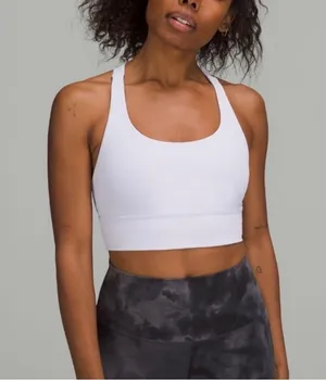 Lululemon Women’s Size 10 Longline Energy Bra Light Pale Purple Strappy Gym Yoga thumbnail 1