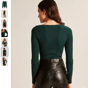 Abercrombie Long-Sleeve Sweetheart Sweater Bodysuit Brown thumbnail 4