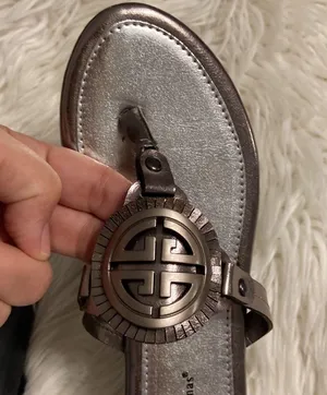Pierre Dumas Sandals size 9 BNWOT color silver please see all photos thumbnail 6