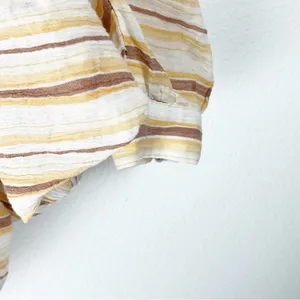 BY ANTHROPOLOGIE 100% Cotton Striped Tie-Front Blouse Size Small Boho Casual thumbnail 8