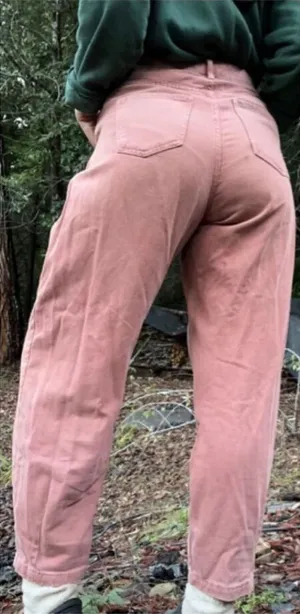 🔥🔥 5/$25 sale 🔥🔥 Zara pink mauve tapered leg denim Jeans Size 6 thumbnail 1