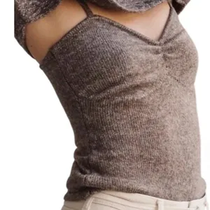 ASTR the Label Wool Blend Brown Knit Tank‎ Sz L thumbnail 1
