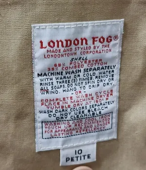 Vintage London Fog tan belted trench coat size 10p thumbnail 6