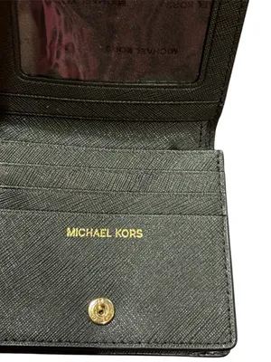 Michael Kors Jet Set Travel Carryall Card Case Saffiano Leather Wallet in Black thumbnail 3