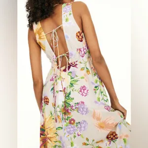 H&M Floral Summer Linen‎ Blend Maxi Dress Midi/Maxi Long thumbnail 2