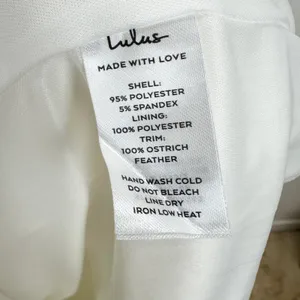 Lulus Extraordinary Glam White Feather Strapless Mermaid Maxi Dress Medium NWT thumbnail 8